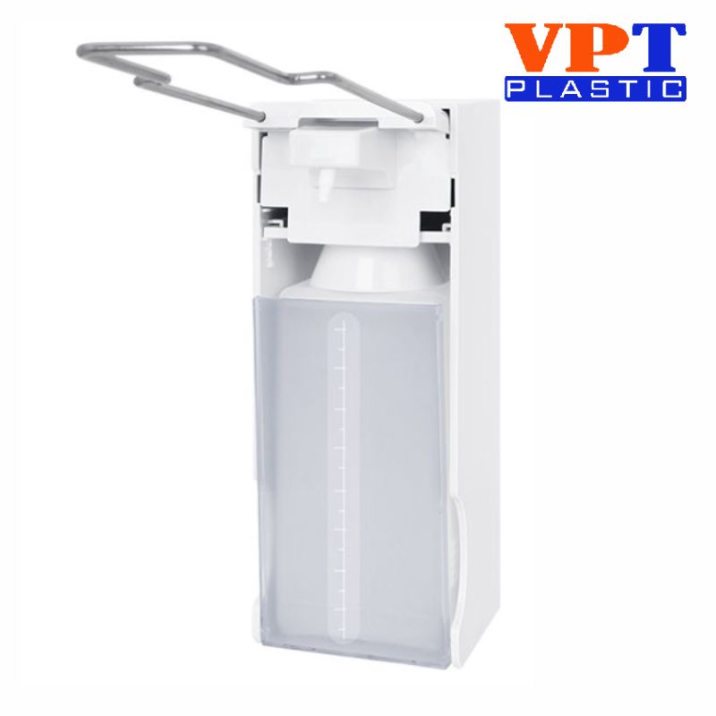 Bình đựng dung dịch rửa tay treo tường với thiết kế cần gạt dài