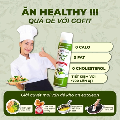 Hướng dẫn dùng dầu ăn dạng xịt cho người Eat Clean