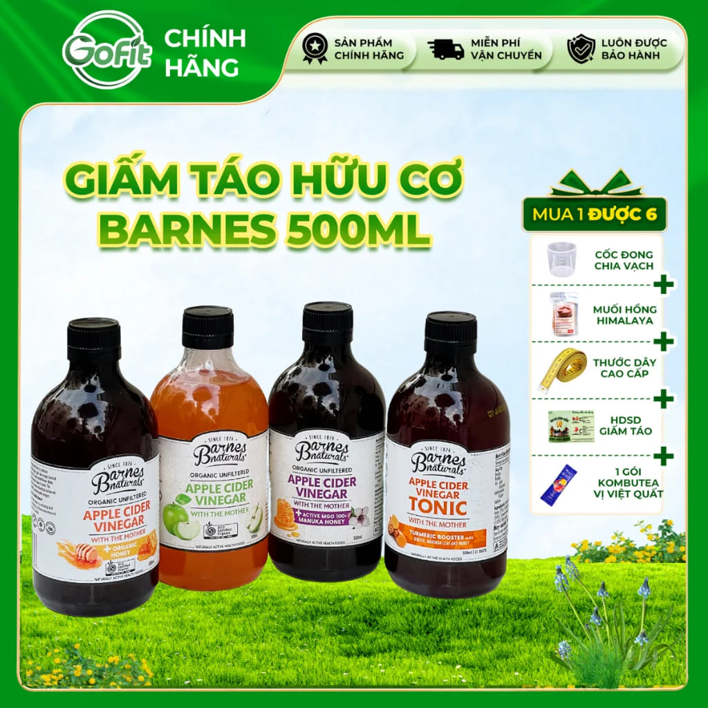Mua giấm táo hữu cơ chính hãng tại GOFIT MART – Giá tốt 2025