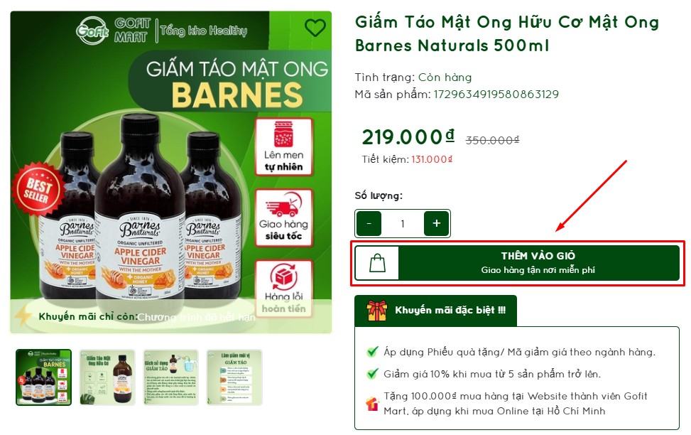 Hướng dẫn mua hàng GOFIT MART – Tổng kho healthy