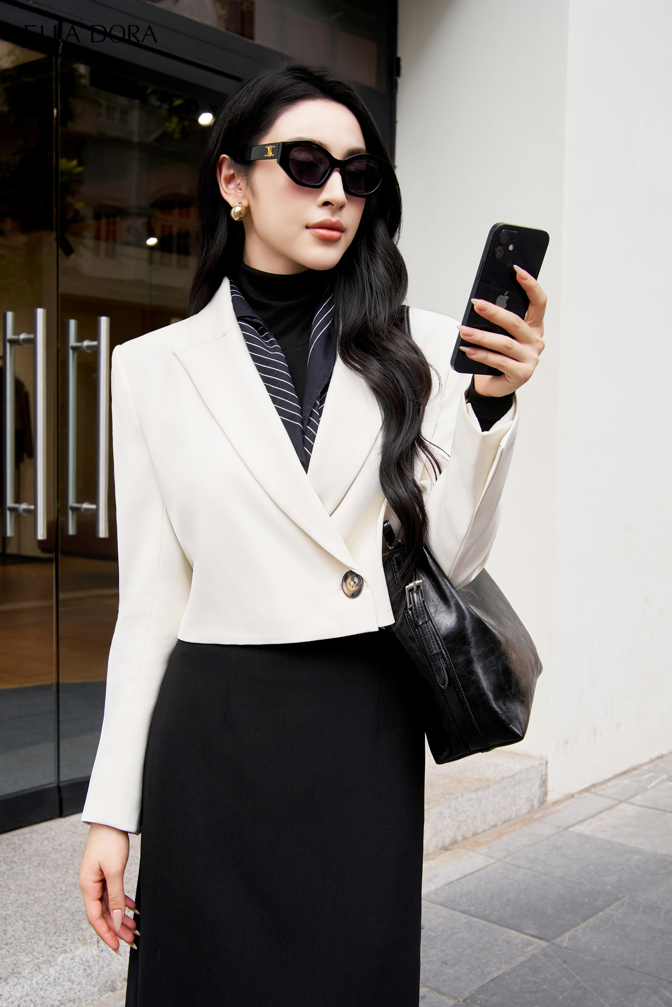 Blazer be dáng lửng