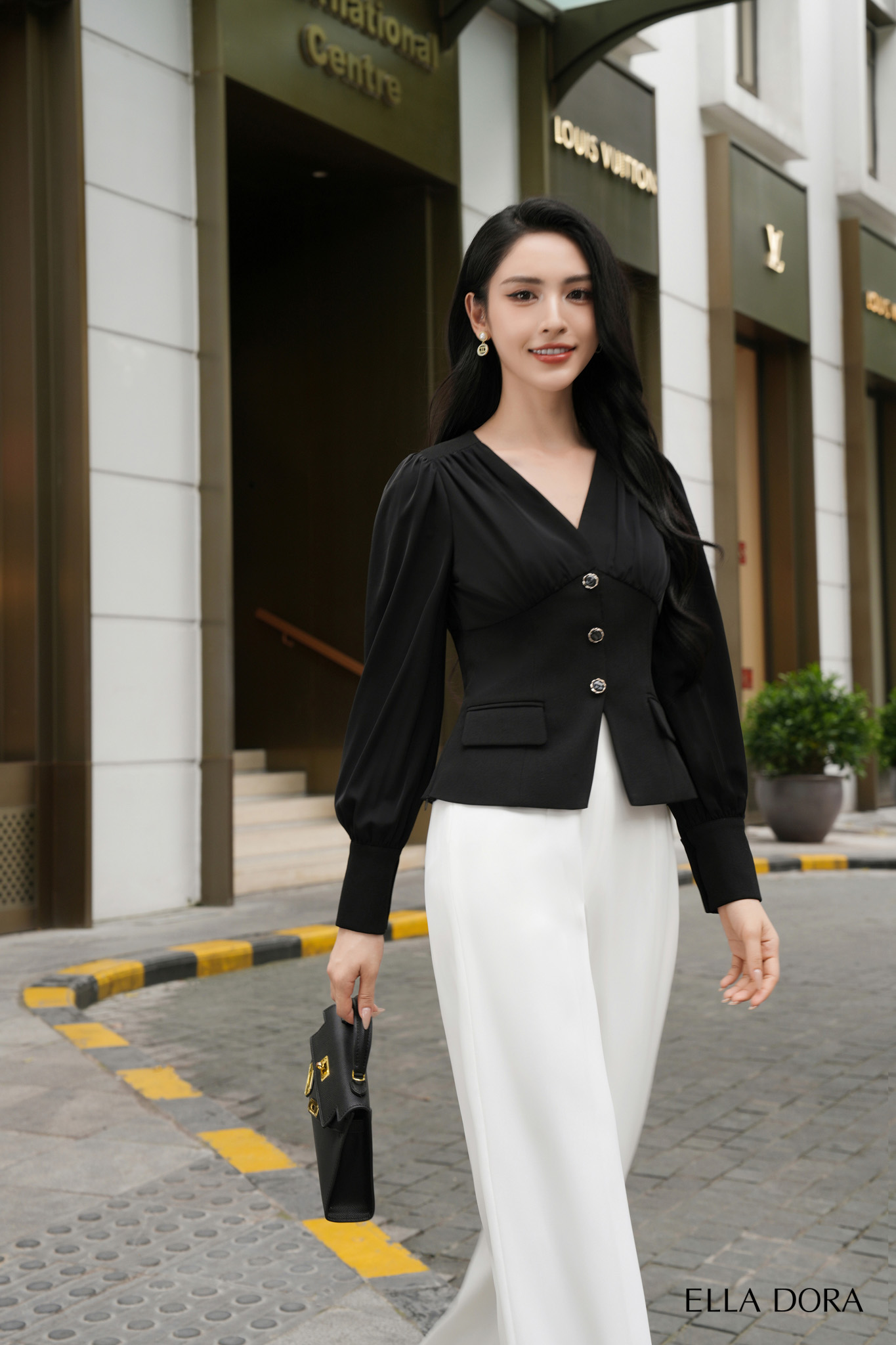 Sơ mi phối 2 nắp túi