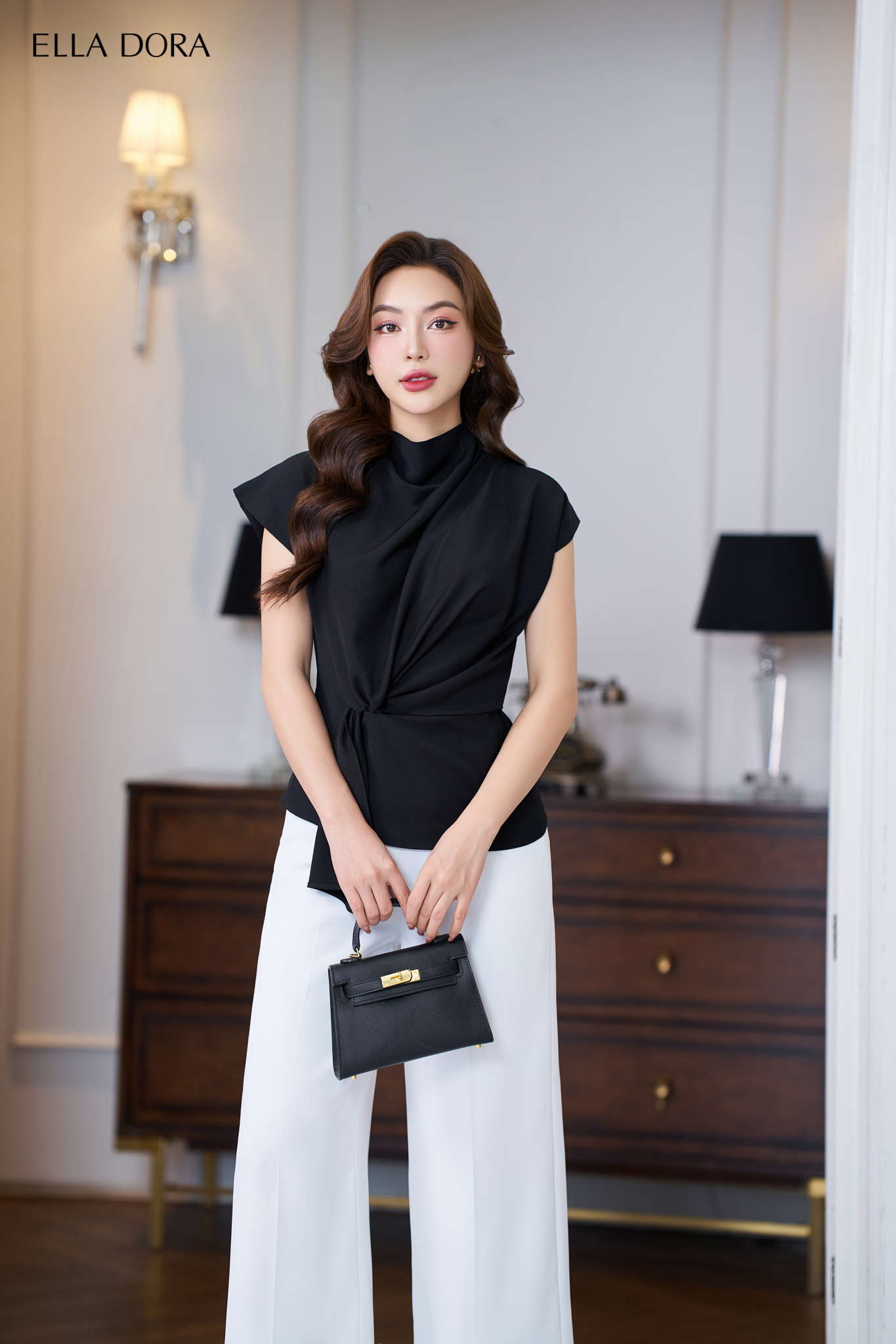 Áo xếp nếp vải Manggo