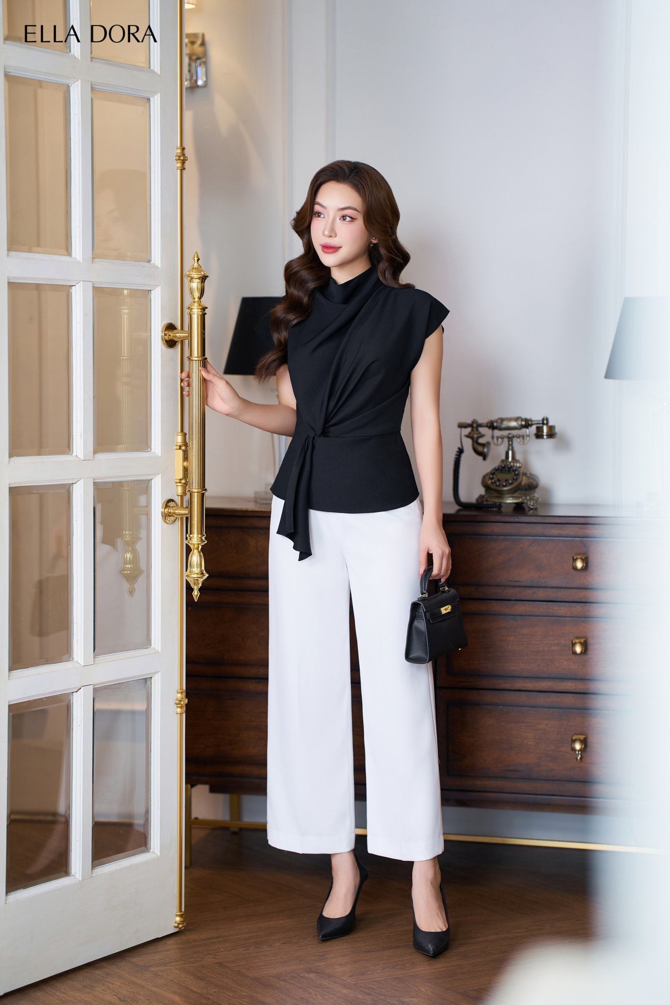 Áo xếp nếp vải Manggo