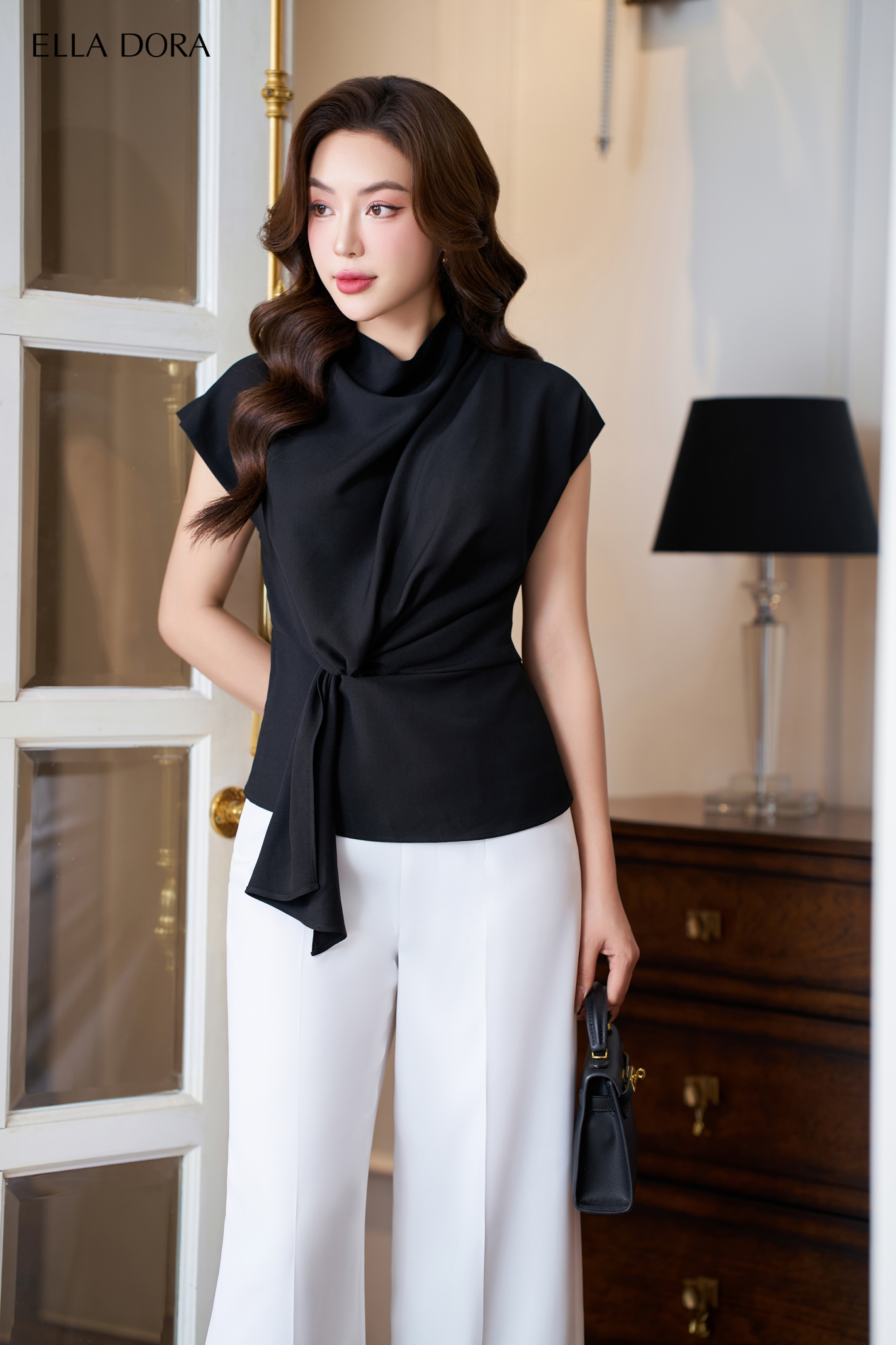 Áo xếp nếp vải Manggo