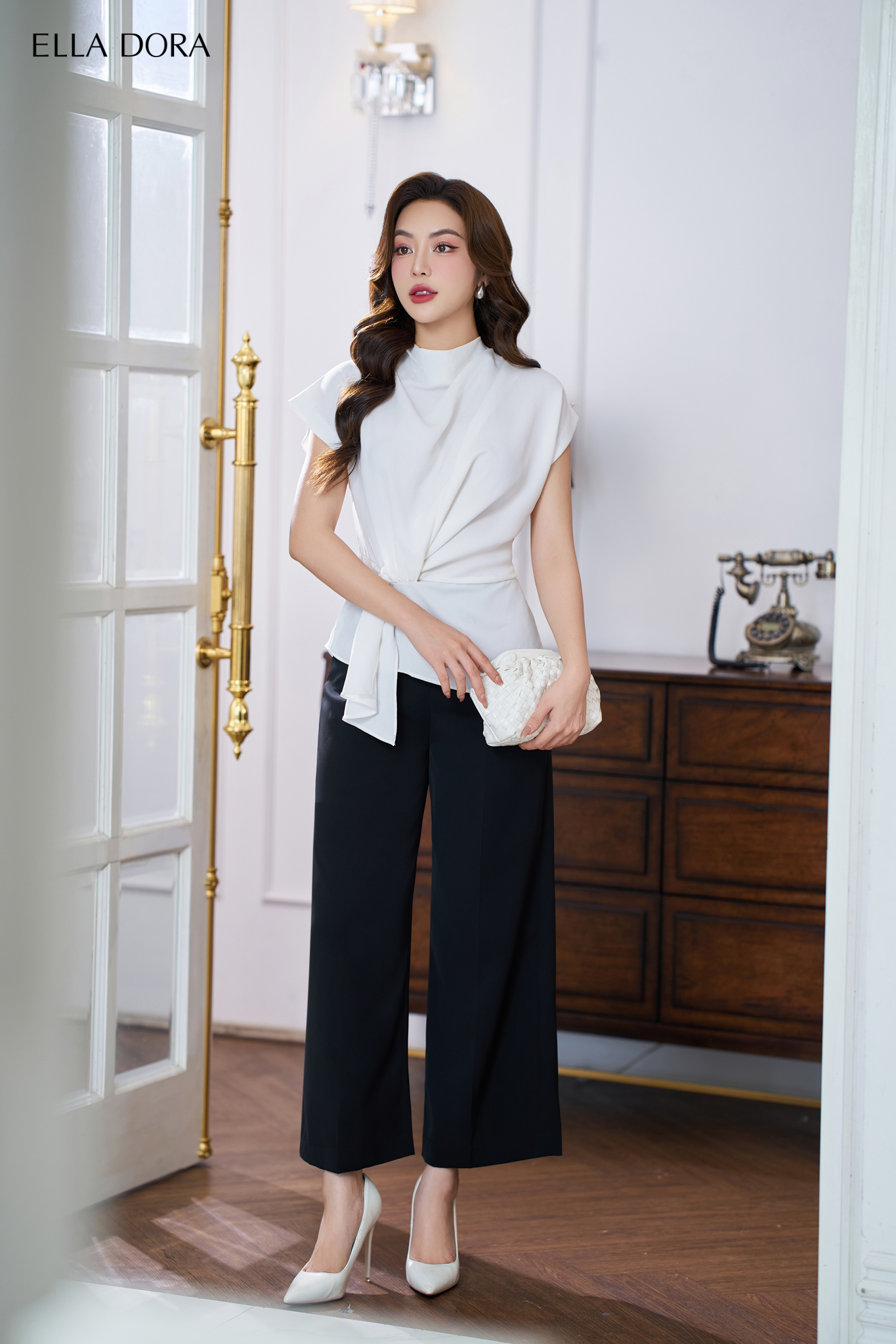 Áo xếp nếp vải Manggo