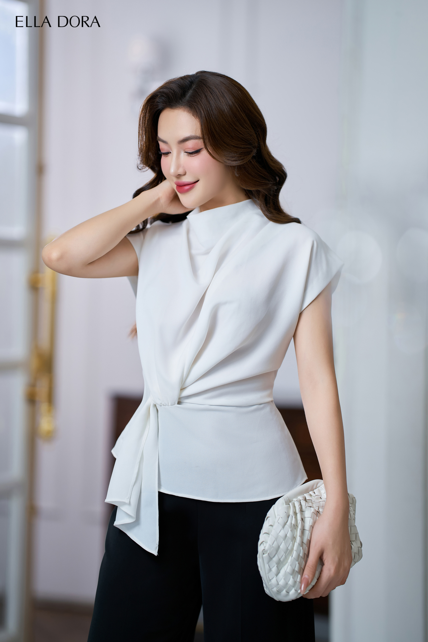 Áo xếp nếp vải Manggo