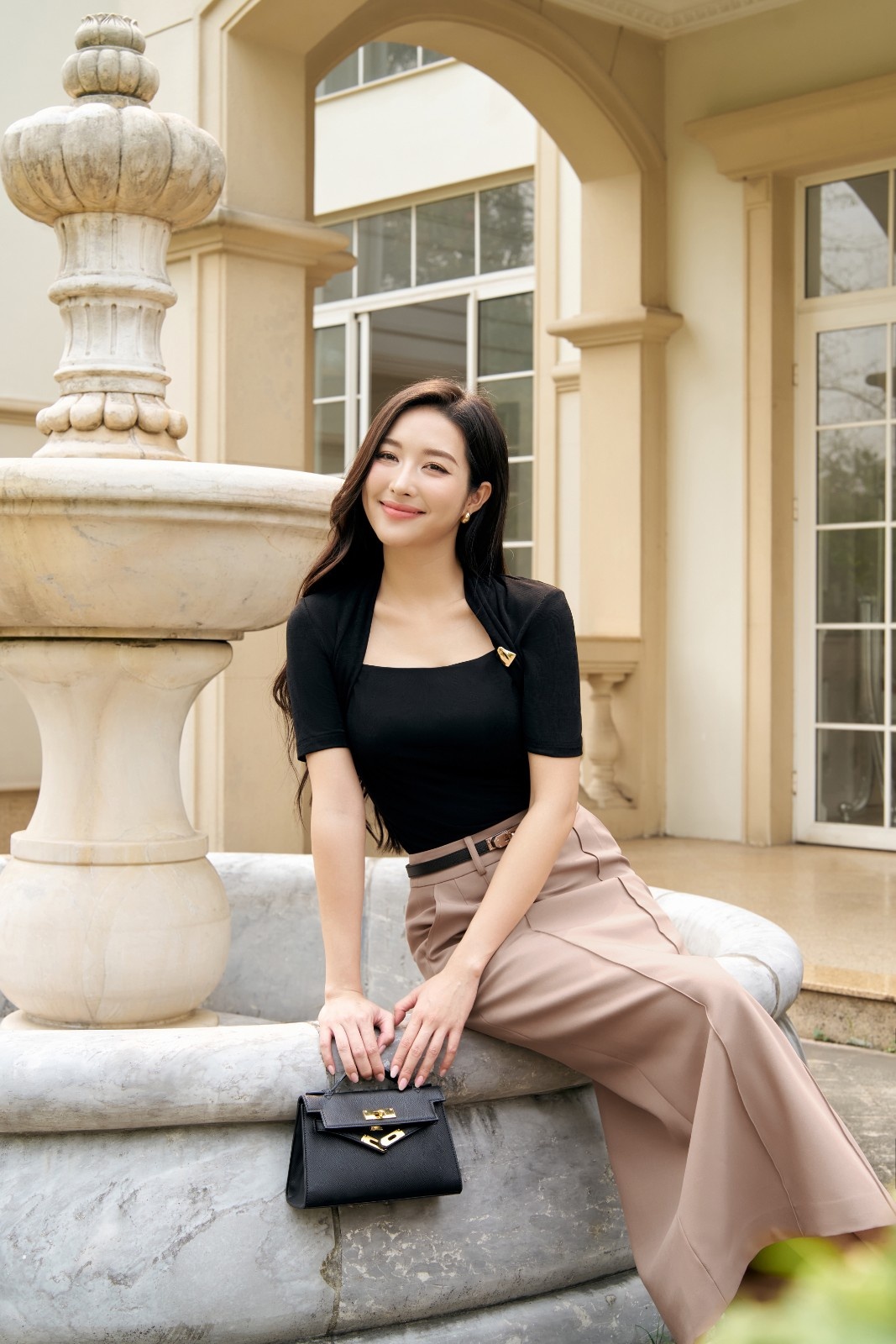 CV183LA - Chân váy chiết li nổi