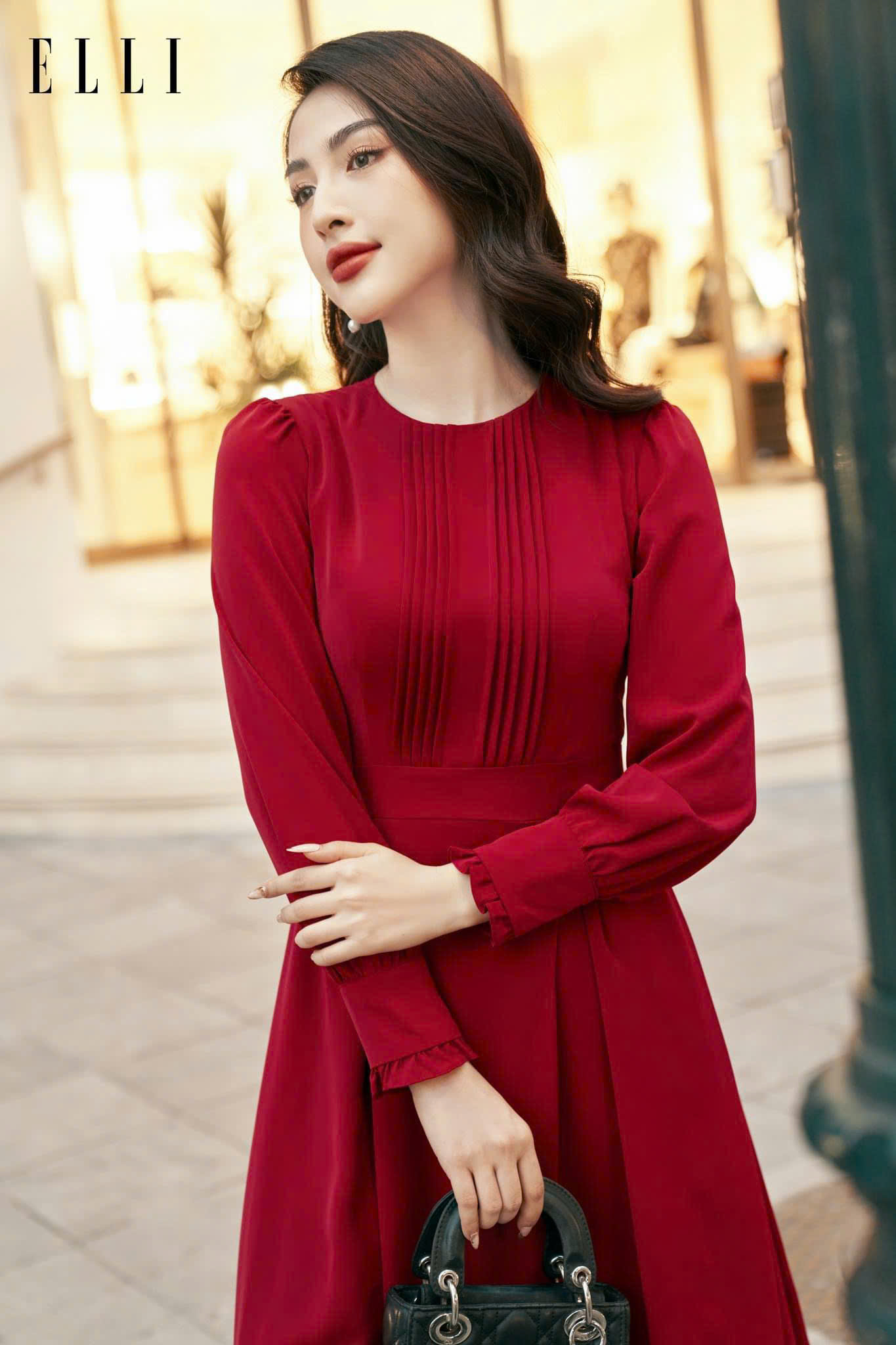 Đầm li ngực bèo tay