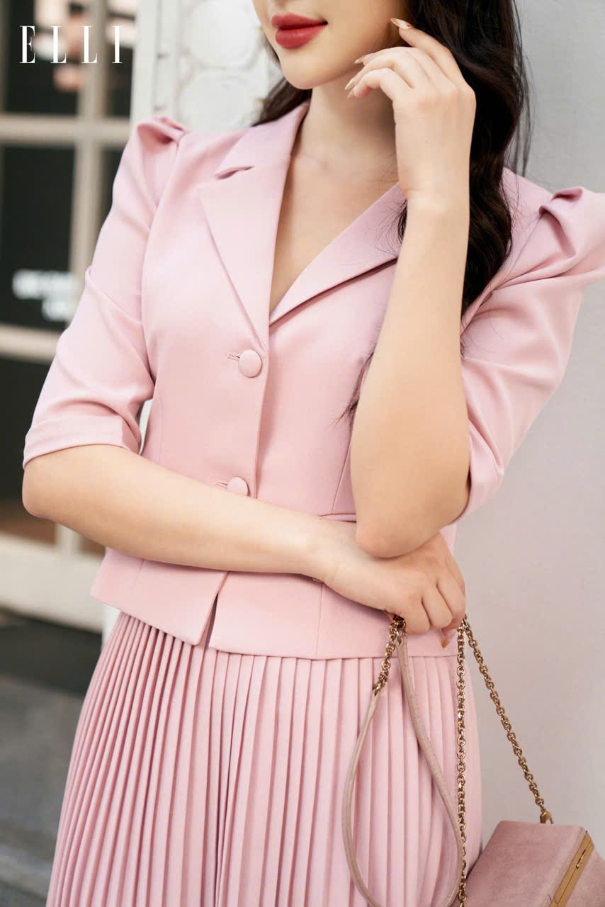 Set áo kiểu cổ ve tay bồng