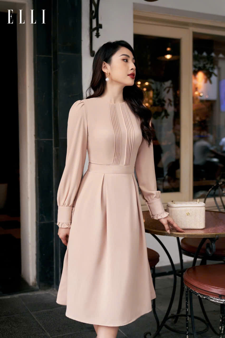 Đầm li ngực bèo tay