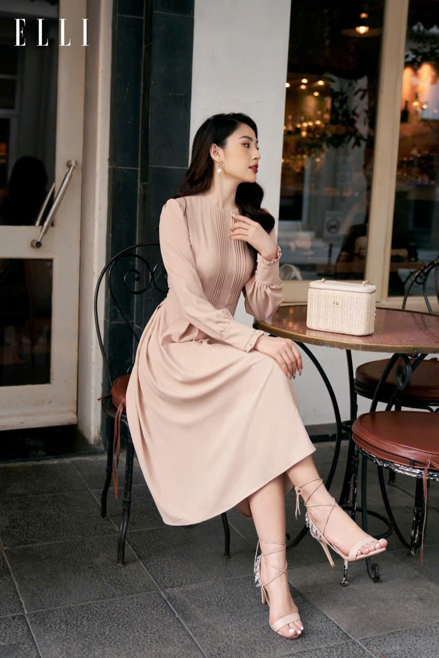 Đầm li ngực bèo tay