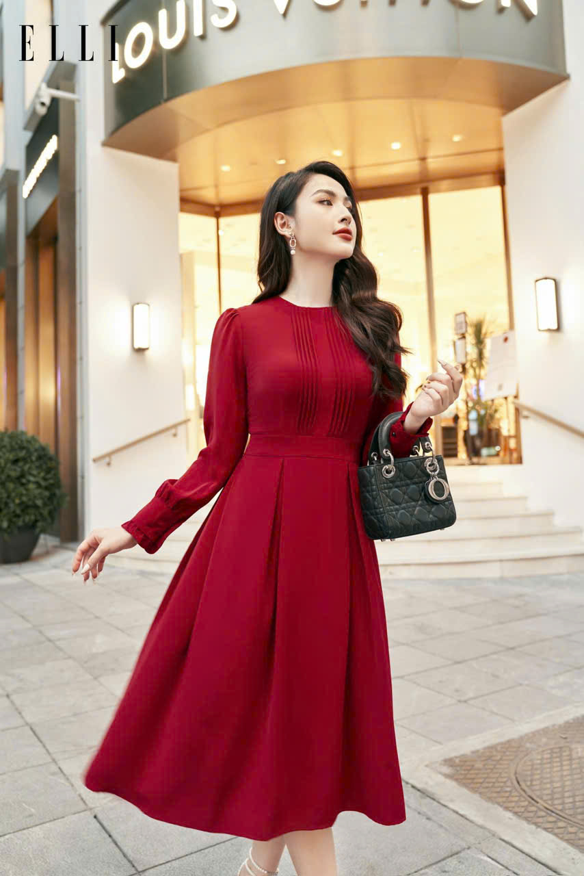 Đầm li ngực bèo tay