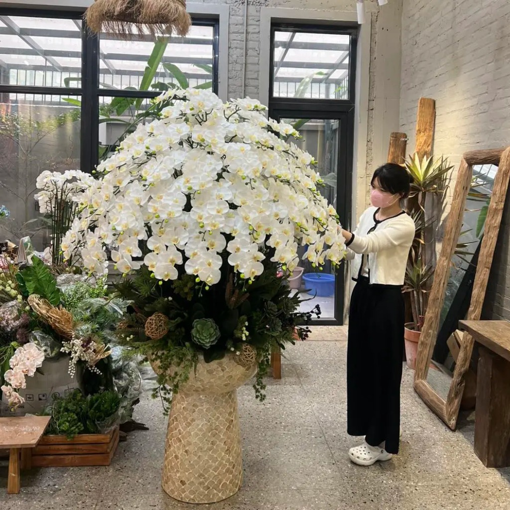 Chậu Lan Hồ Điệp Chất Liệu Cao Su Non Màu Trắng - Chậu Cỡ Lớn