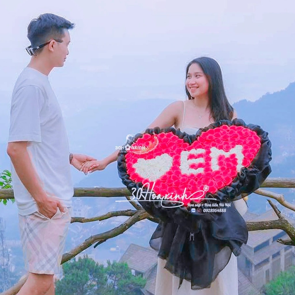 Bó hoa sáp thơm 150 bông màu đỏ