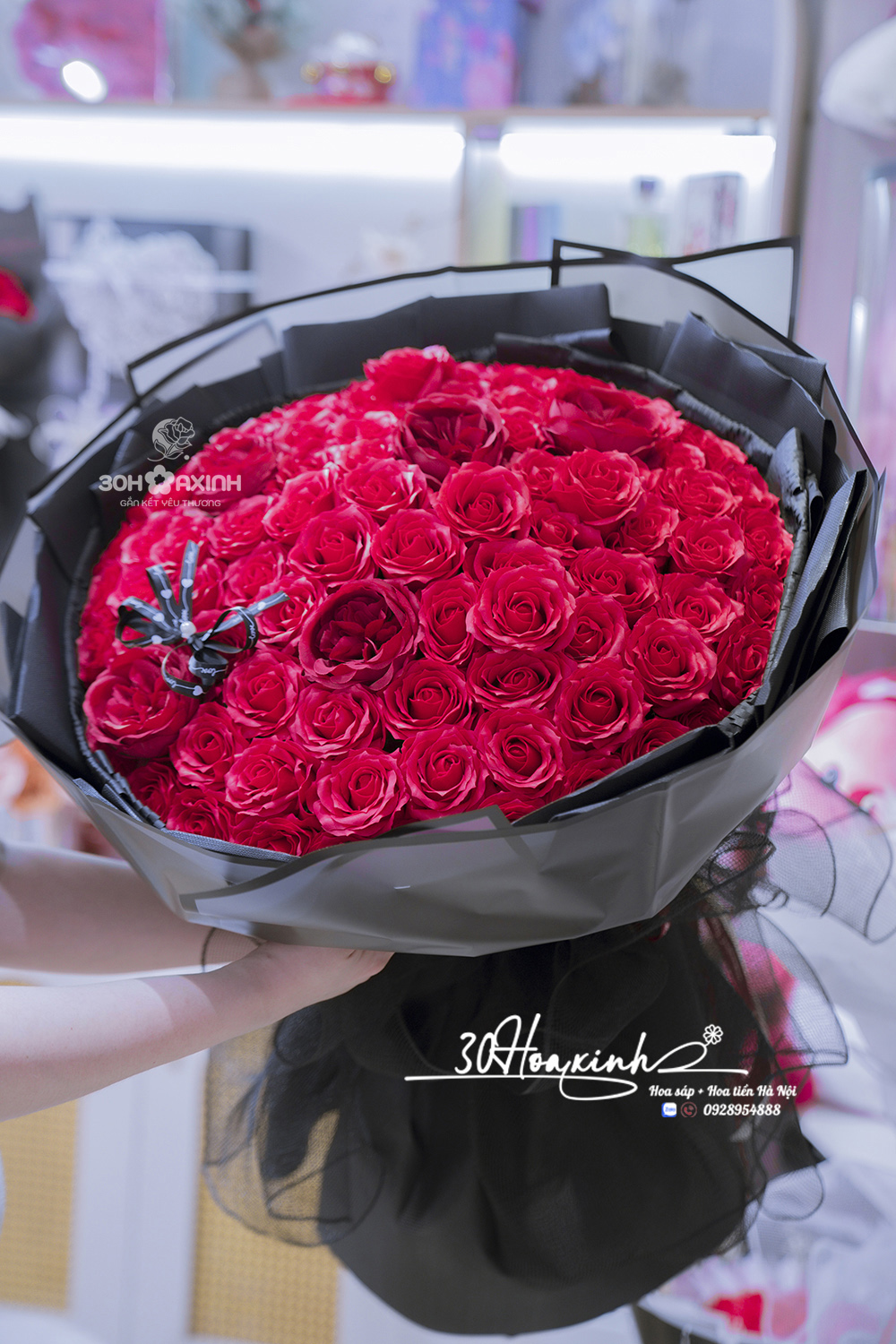 Hoa Hồng Sáp 9 Lớp Cánh Tim Đẳng Cấp