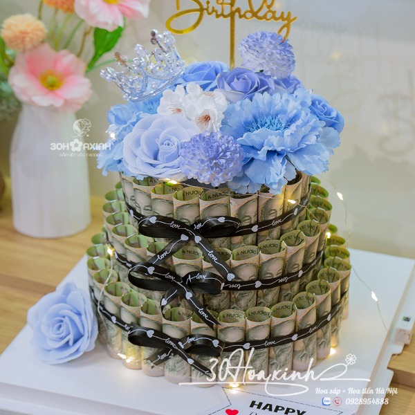 Tiền Làm Bánh Sinh Nhật 75 tờ 100k