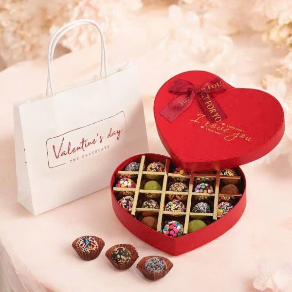 Socola Valentine Hình Trái Tim Lãng Mạn
