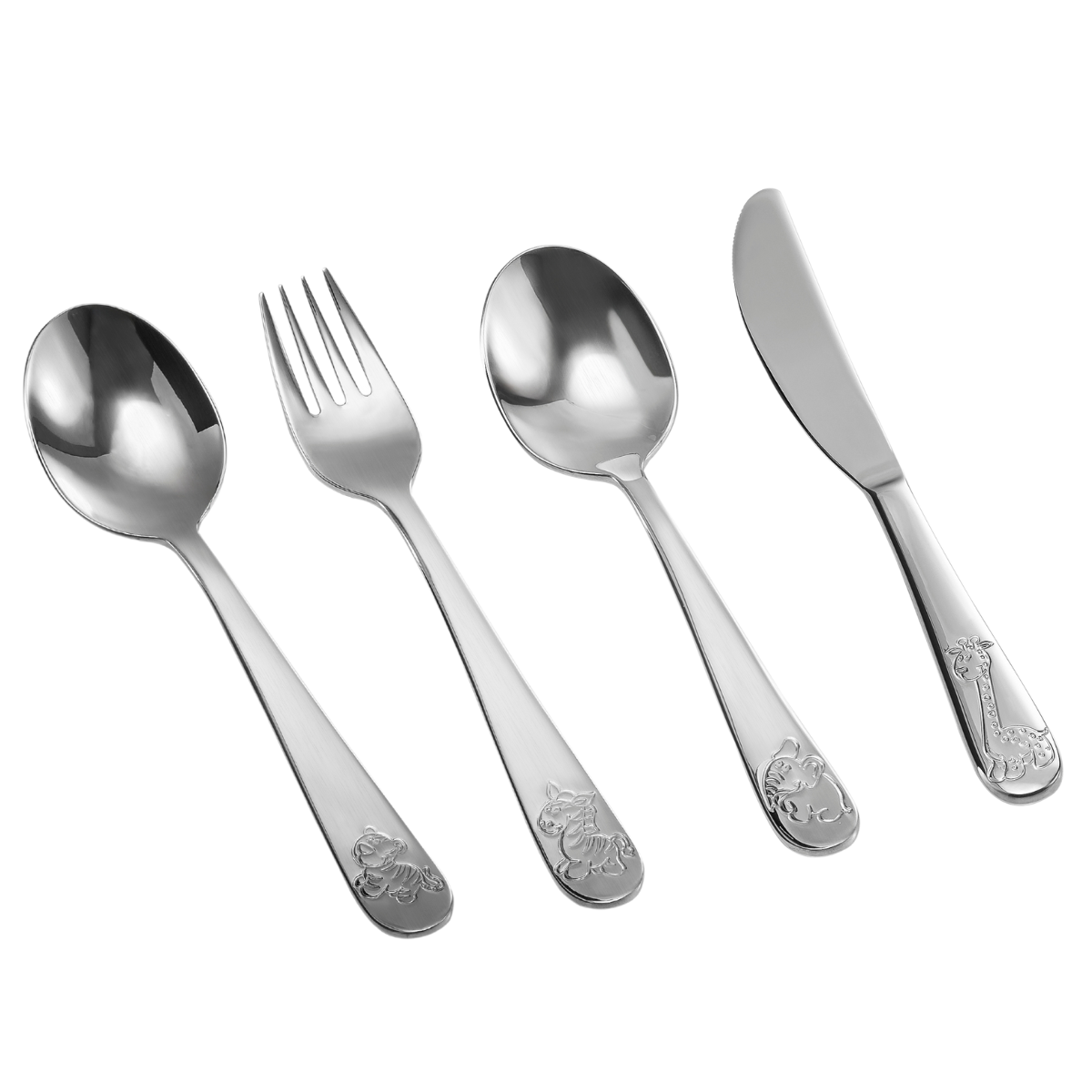 BX® KIDS CUTLERY SET ZOO ZOO, 4-PIECE