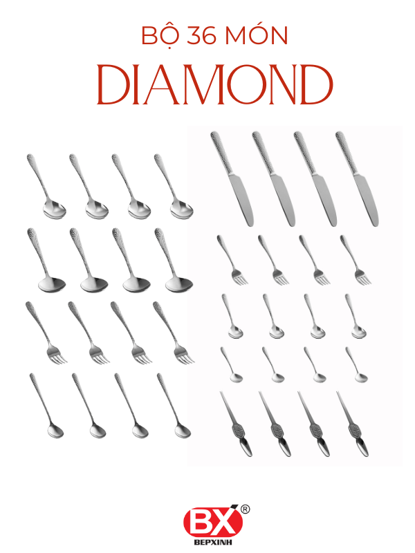 SHINE CULTERY SET 36 (9 items x 4 pieces)
