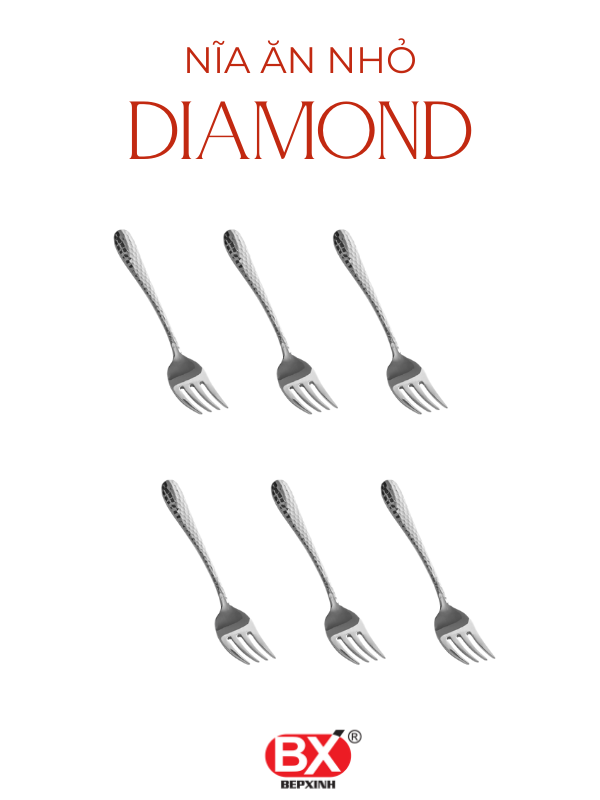 CAKE FORK DIAMOND (Set 6 pieces)