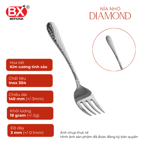 CAKE FORK DIAMOND (Set 6 pieces)