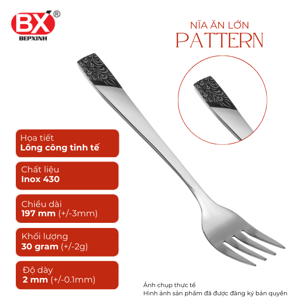 TABLE FORK PATTERN (Set 6 pieces)
