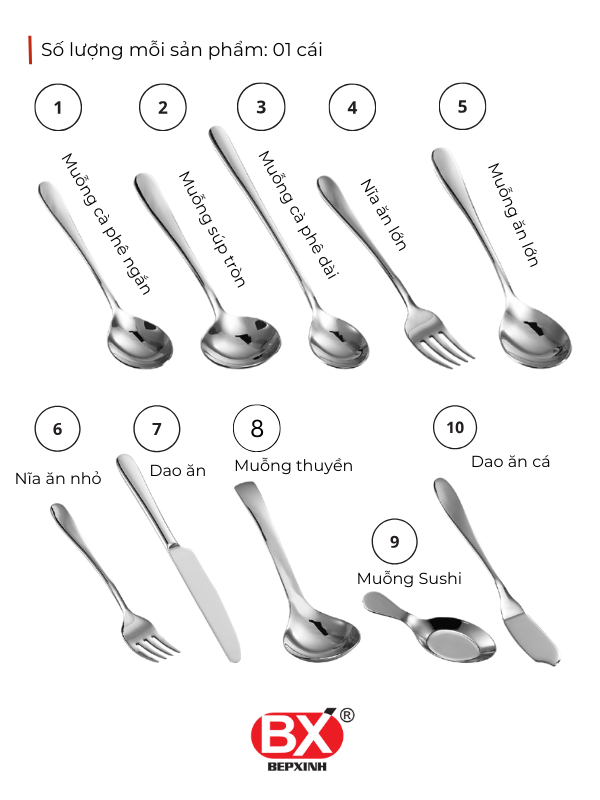 LAGOM CULTERY SET 10 (10 items x 1 piece)