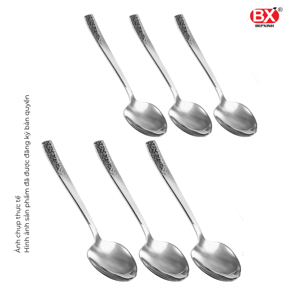 BX® 로열 테이블스푼 (패턴) - MUỖNG ĂN LỚN ROYAL HOA VĂN (Set 6 cái)