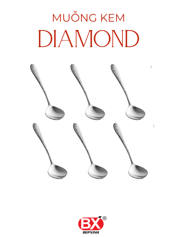 다이아몬드 모카 스푼 - MUỖNG KEM DIAMOND (Set 6 cái)