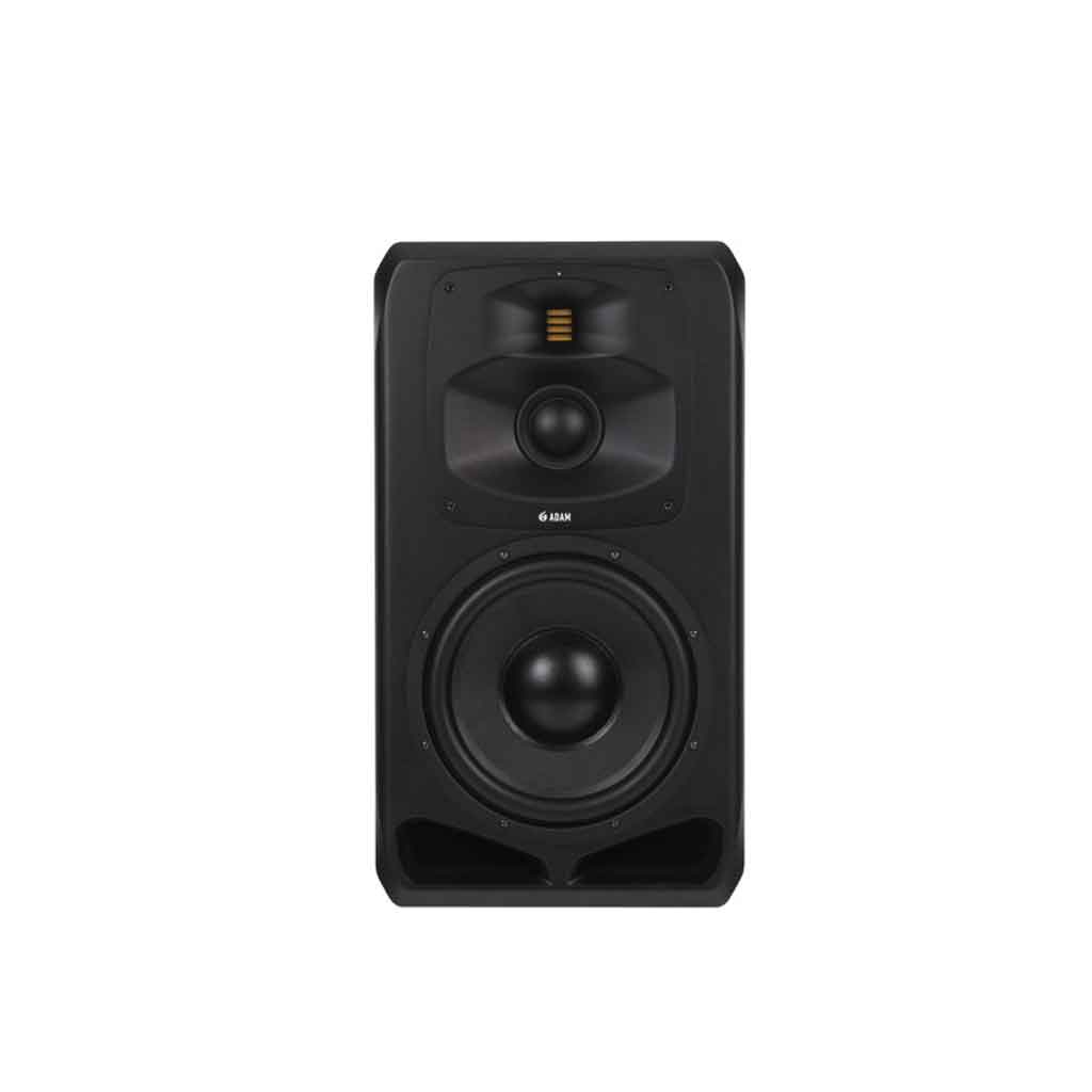 ADAM Audio S5V 12 inch 3-way Cấu trúc loa 3 đường tiếng Tweeter: Dạng ruy-băng S-ART (Air Motion Transformer) – công nghệ độc quyền của ADAM, nổi bật với lưới vàng đặc trưng, cho dải treble siêu chi tiết và chính xác