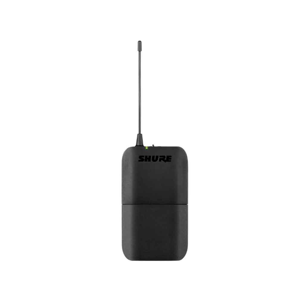 Bộ micro không dây Shure BLX1288/W85 với thiết kế thân micro phủ sơn đen mờ, cầm chắc tay, tích hợp đầu micro dạng dynamic với lưới kim loại bạc chống sốc tốt