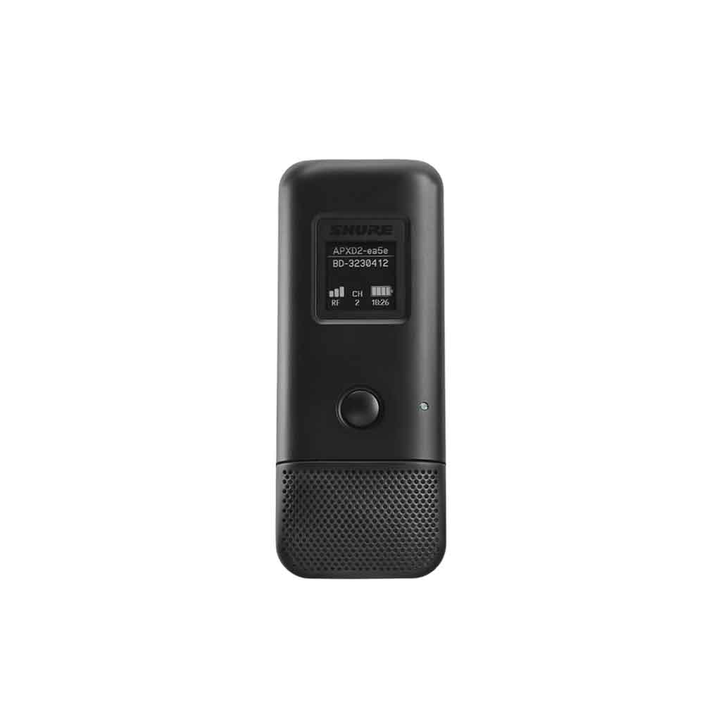 Bộ phát âm bàn Shure MXW6X hình chụp mô tả Phần đầu micro là lưới thu âm với lỗ thoát âm, bố trí khoa học giúp thu âm chính xác hơn