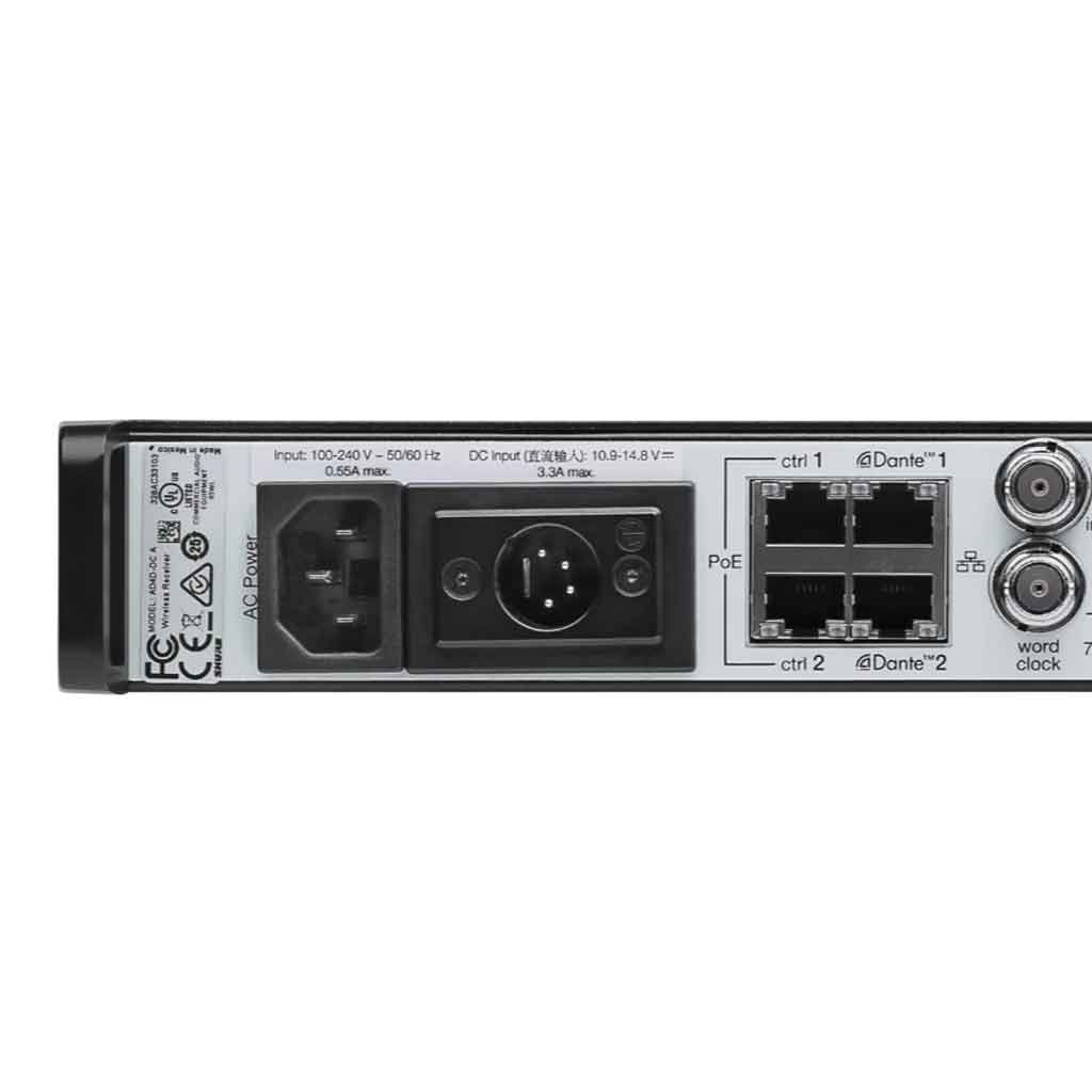 Bộ thu không dây kỹ thuật Shure AD4D Tương thích với transmitter dòng AD & ADX như AD1, AD2, ADX1, ADX2