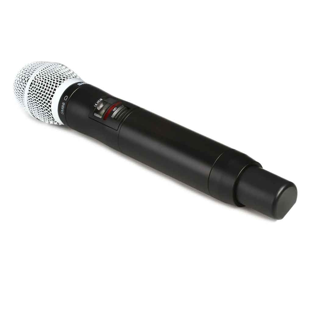 Bộ phát micro không dây cầm tay Shure ULXD2/SM86 với có thiết kế màn hình LCD hiển thị thông tin rõ ràng như tên kênh, tần số, pin... kèm theo công tắc on/off tiện dụng ngay bên dưới