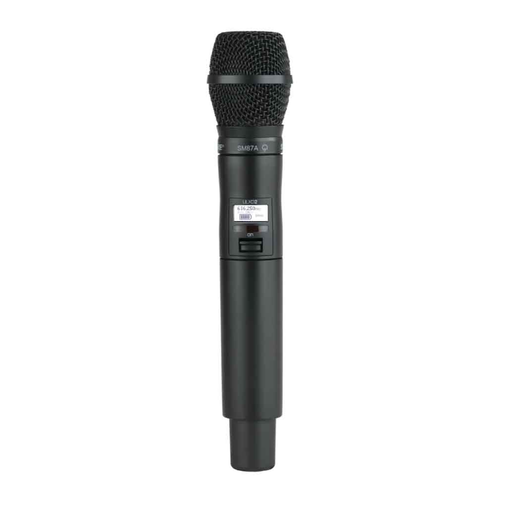 Bộ phát micro không dây cầm tay Shure ULXD2/SM87 hình miêu tả sản phẩm một dòng bộ phát cao cấp thuộc hệ thống ULX-D Digital Wireless dưới đây là phần mô tả thiết kế chi tiết