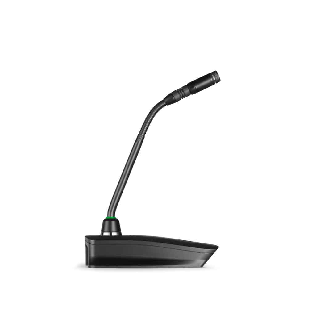 Bộ phát tín hiệu để bàn Shure MXW8 hình miêu tả với có thiết kế micro cổ ngỗng mảnh, linh hoạt, có thể điều chỉnh dễ dàng theo hướng người nói