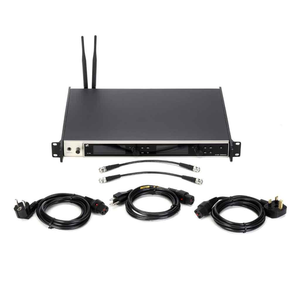 Bộ thu sóng không dây Dante Sennheiser EM 6000 với phụ kiện đi kèm đầy đủ dây cáp 