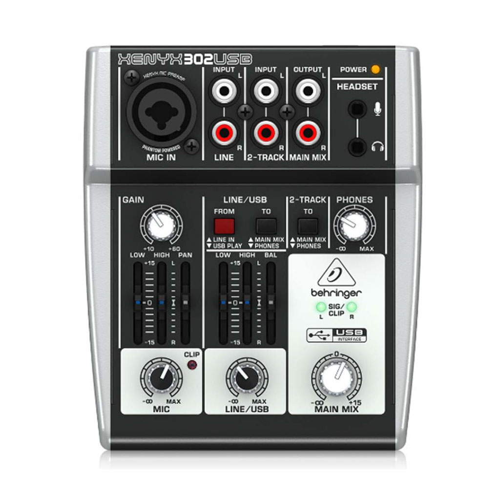 Bộ trộn âm thanh Behringer Xenyx 302USB | Chính hãng - Trả góp 0%