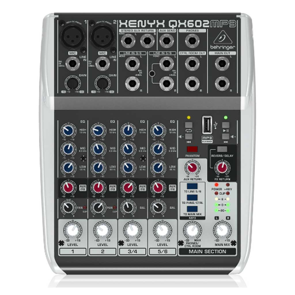 Bộ trộn âm thanh Behringer Xenyx QX602MP3 | Chính hãng - Trả góp 0%