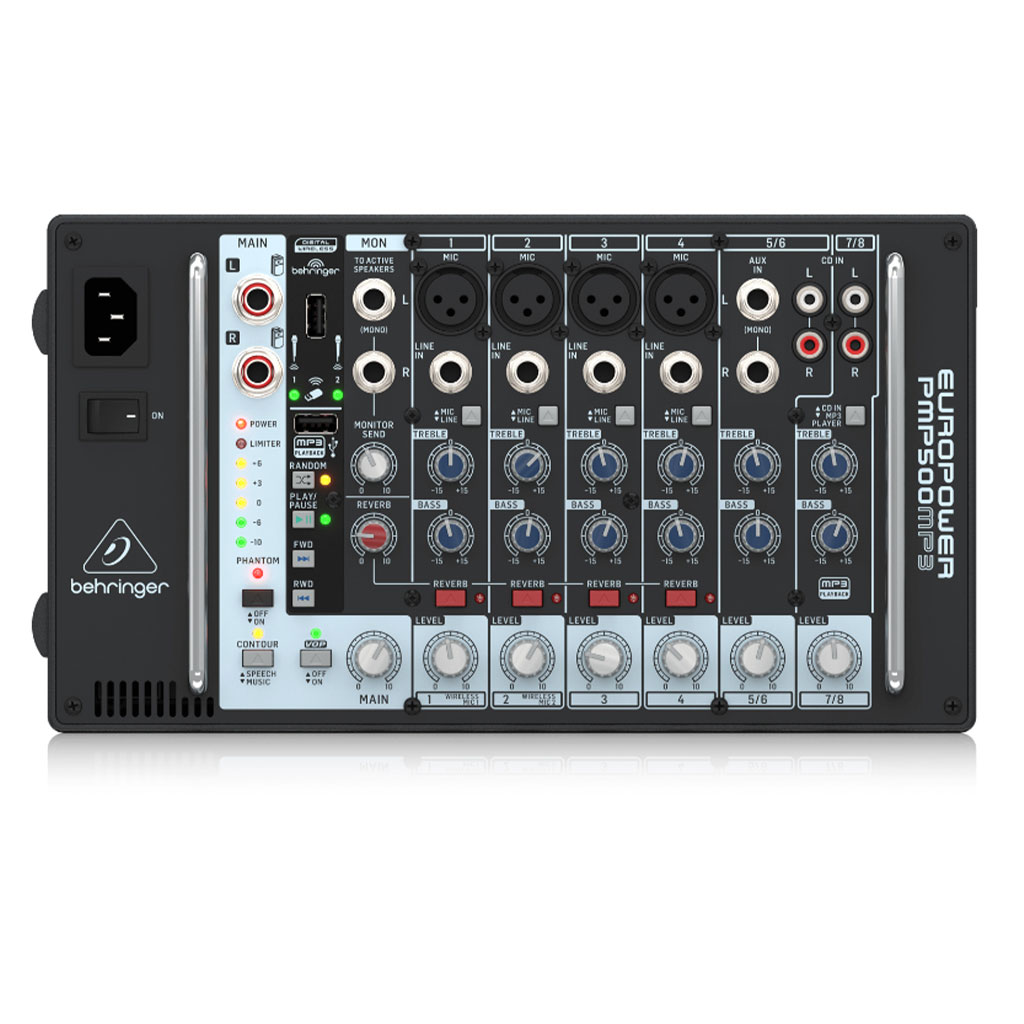 Bộ trộn nguồn 8 kênh Behringer PMP500MP3 | Chính hãng - Trả góp 0%