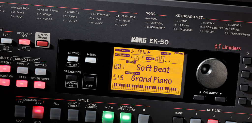 Đàn Bàn Phím Arranger Đa Năng Korg EK-50 | Chính hãng - Trả góp 0%