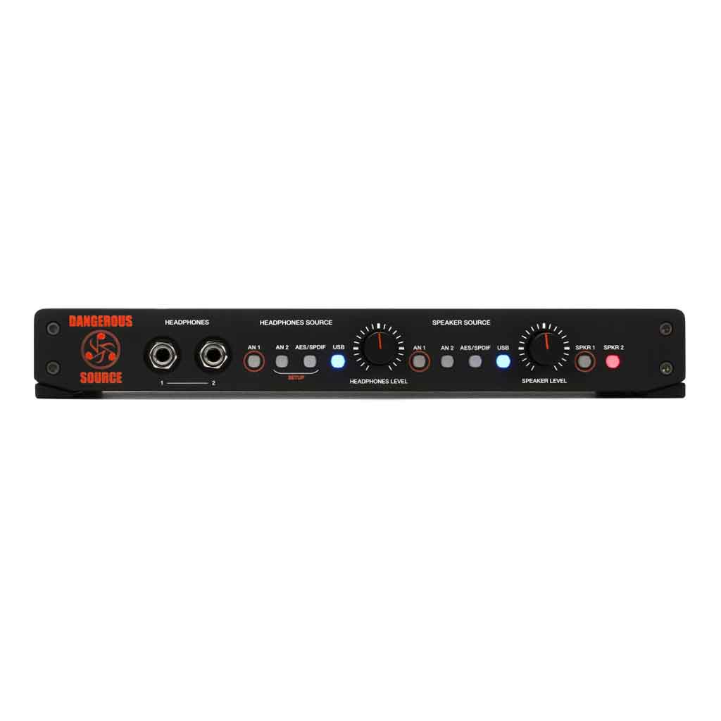 Dangerous Music SOURCE Monitor Controller Dangerous SOURCE là một thiết bị kiểm âm chuyên nghiệp dạng desktop, kết hợp giữa bộ điều khiển loa (monitor controller) và bộ giải mã tín hiệu số (high-end DAC)