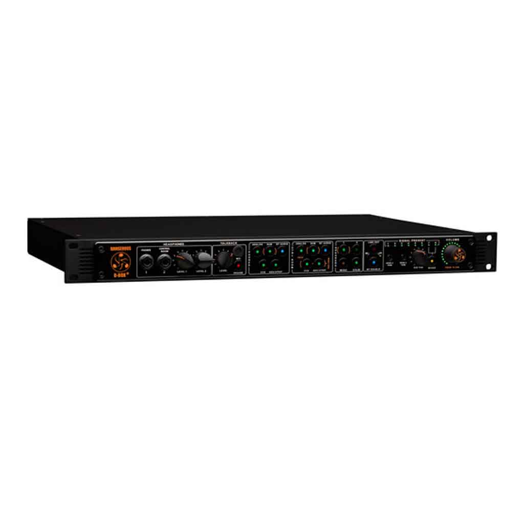 Dangerous Music D-BOX+ Monitor Controller & Summing Mixer với được thiết kế Talkback Section: 3 núm vặn chỉnh Talkback Level cho các nguồn tín hiệu khác nhau.  Nút ENGAGE để kích hoạt talkback, cho phép giao tiếp từ phòng điều khiển đến phòng thu qua tai nghe