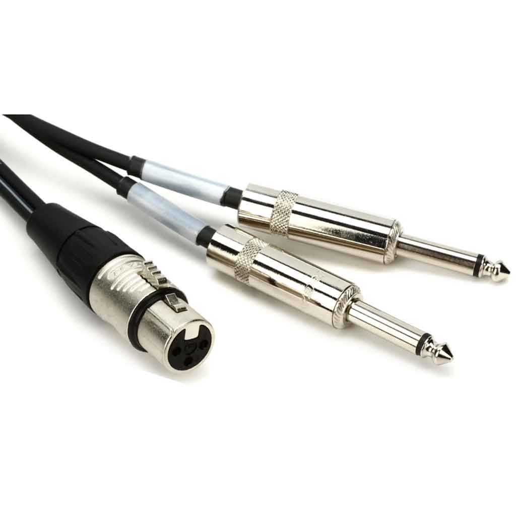 Dangerous Music DMST-Y-01 Cue Amp Output Cable hình đang được mô tả chi tiết sản phẩm trong hình là một dây tín hiệu chuyên dụng dùng trong phòng thu hoặc biểu diễn