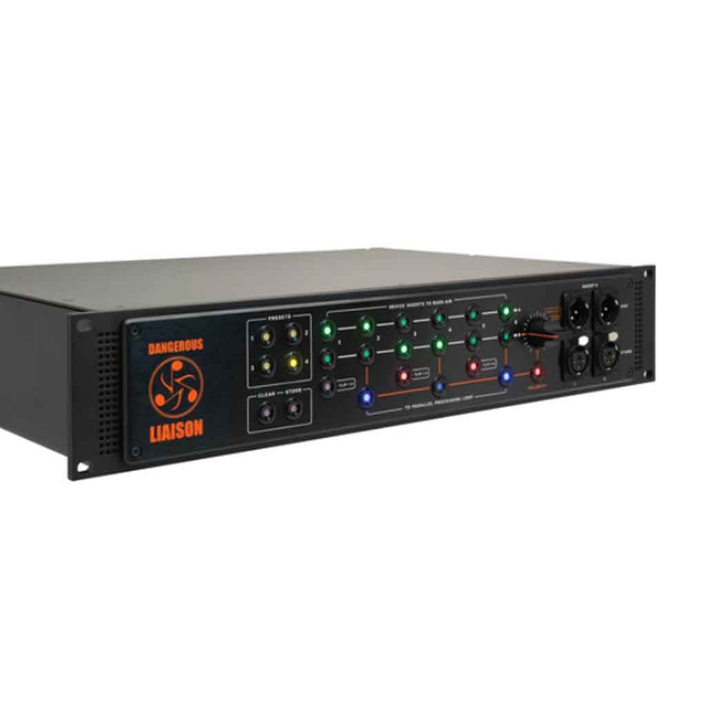 Dangerous Music LIAISON Analog Master Router Dangerous Liaison là một router patchbay analog cao cấp, cho phép kết nối và hoán đổi thứ tự các thiết bị analog như EQ, compressor, limiter...