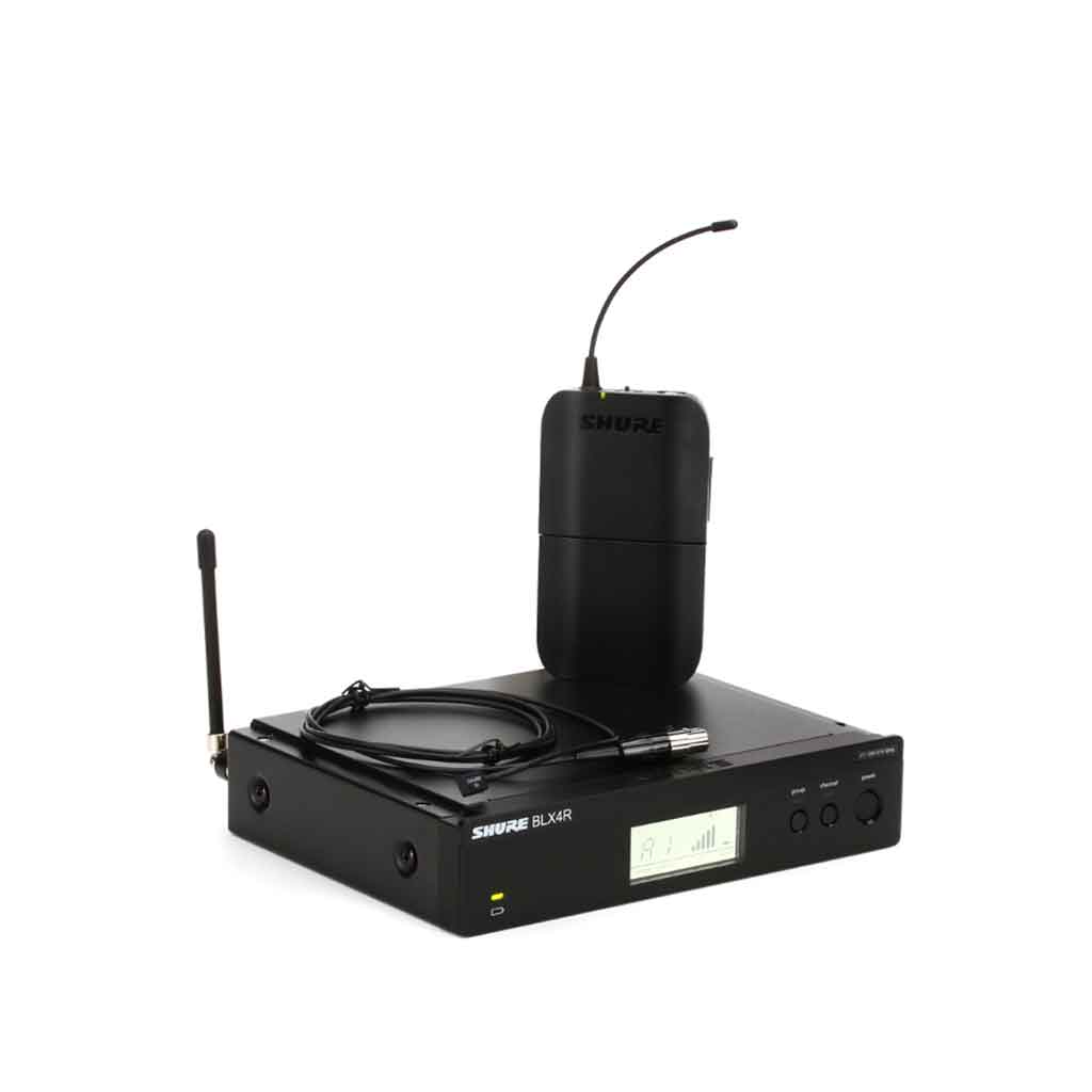 Hệ thống micro không dây cài áo Shure BLX14R/W93 với có thiết kế dạng rackmount ½ rack, màu đen, hiện đại và chuyên nghiệp, dễ dàng lắp đặt vào tủ thiết bị chuẩn 19
