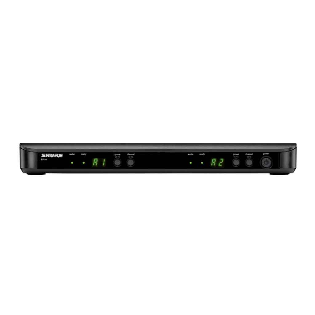 Hệ thống micro không dây cầm tay kép Shure BLX288/SM58 với có thiết kế kiểu dáng hình trụ dài, thiết kế màu đen nhám hiện đại