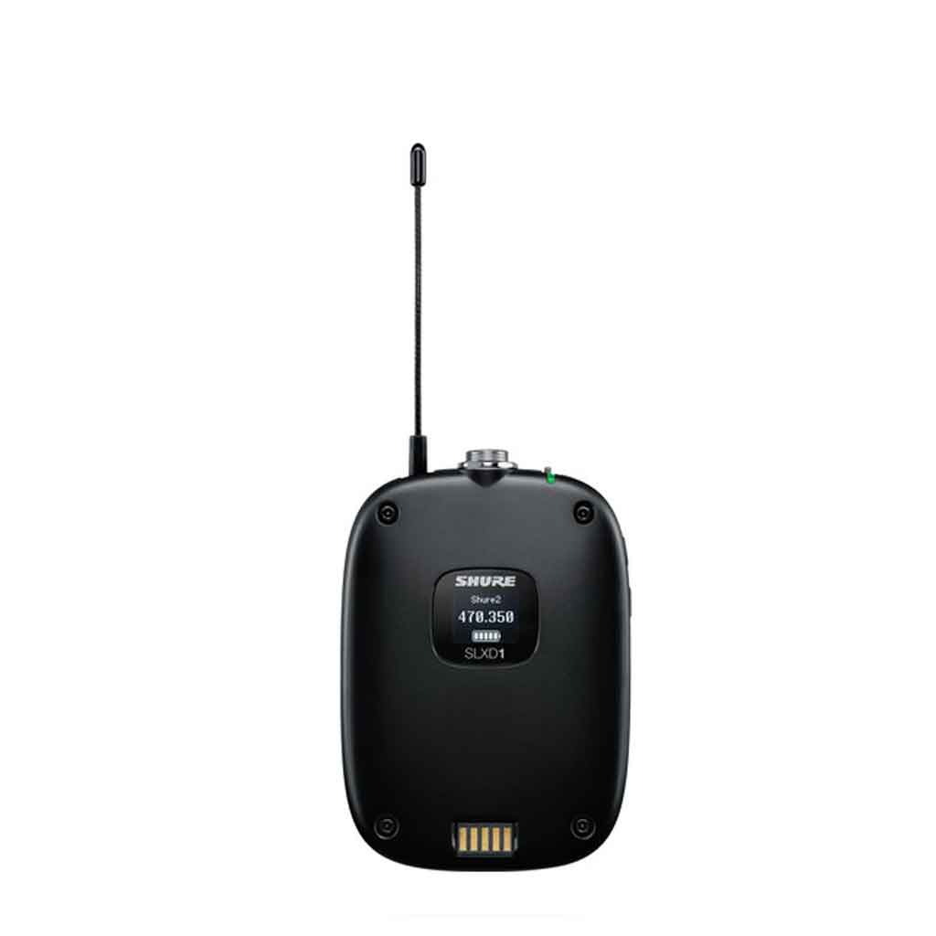 Hệ thống micro không dây Shure SLXD14/SM35 hình miêu tả kiểu micro headworn (đeo tai) giúp cố định vị trí gần miệng.