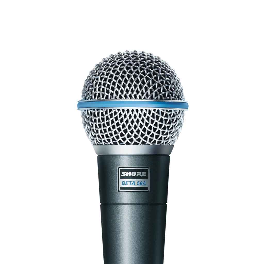 Micro dynamic Shure Beta 58A Sản phẩm trong hình là micro Shure BETA 58A, một trong những micro dynamic huyền thoại được giới ca sĩ, MC và nghệ sĩ biểu diễn trên sân khấu ưa chuộng.